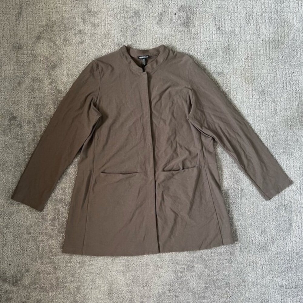 Eileen Fisher Viscose Button Front Cardigan Sweater